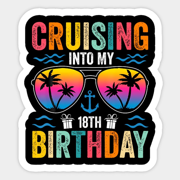 Cruising Into My 18th Birthday Family Cruise 18 Birthday Sticker by Cortes1